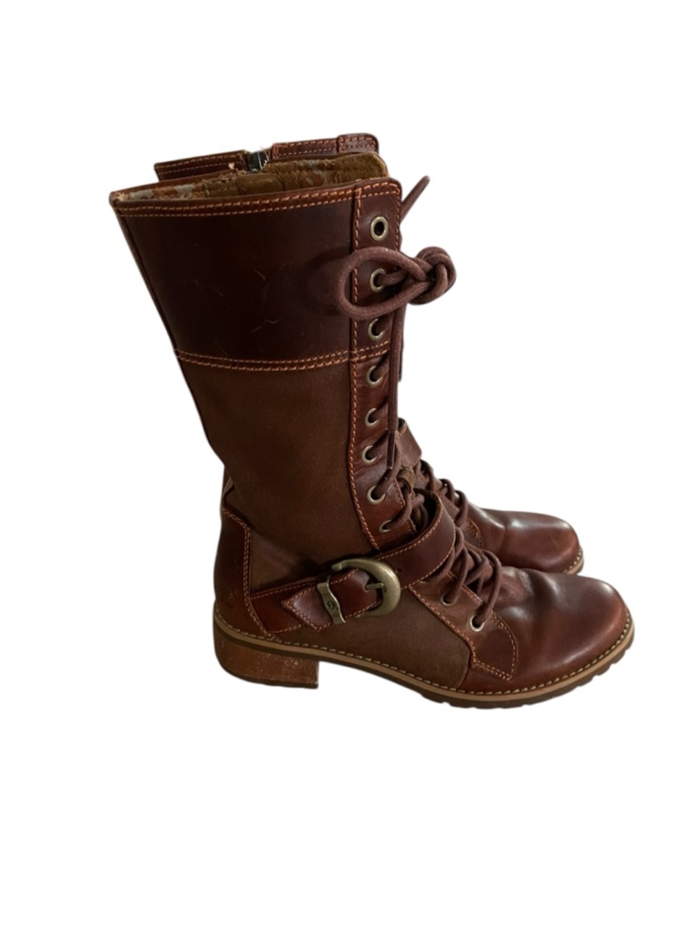 Timberland Women's 26640 Bethel Buckle Lace-Up Combat Boots Size 7 - Picture 3 of 10